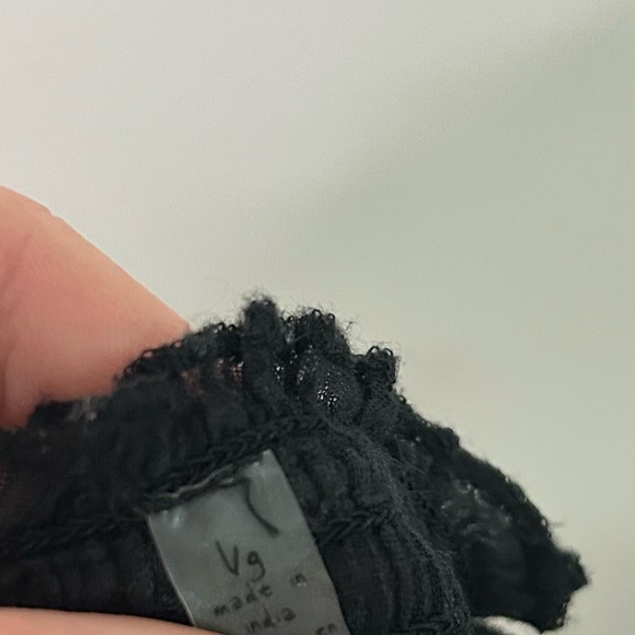 Free People Black Women's Ruffled Top - Picture 5 of 5